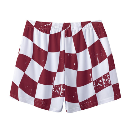 Adult Quaboag Baseball Mesh Shorts-Checkered