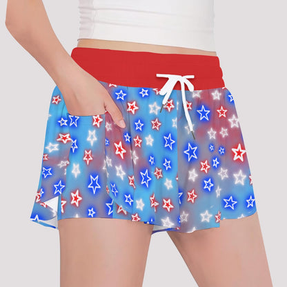 Girls Summer Americana Butterly Sports Shorts