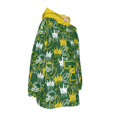 Youth Tantasqua Youth Football Blanket Hoodie - Dripping Crowns Edition (Personalization Optional)