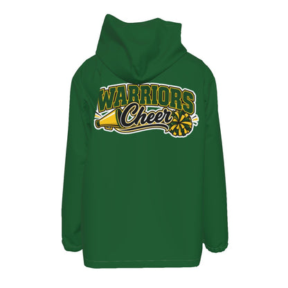 Adult Warriors Cheer Full Zip Rain Jacket - Green