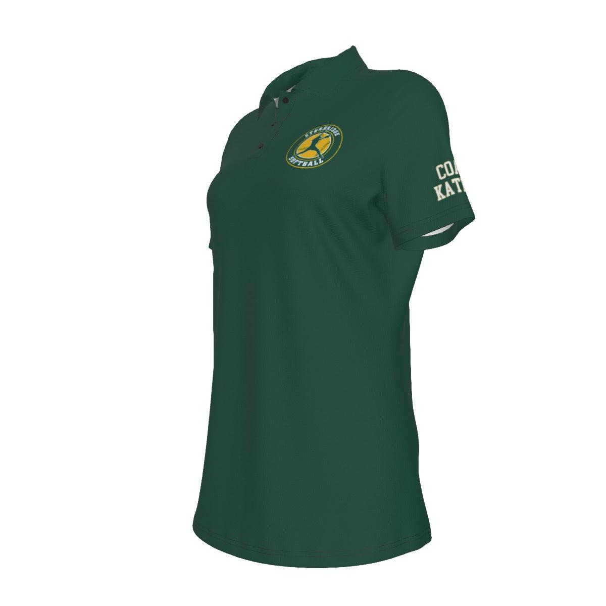 Women's Sturbridge Girls Softball UV Protection Polo - Coach's Green Edition (Personalized)