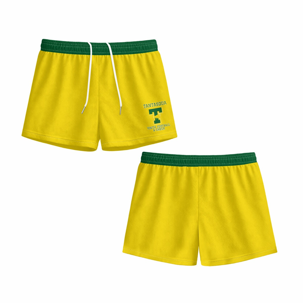 Youth Warriors Cheer Shorts (Loose Fit, Yellow)