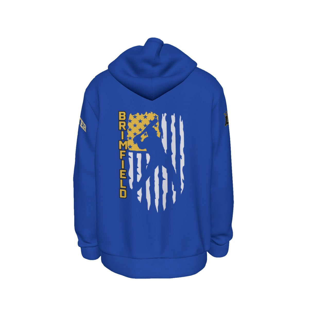 Adult Brimfield Beasts Flag Hoodie - Blue Edition (Personalized)