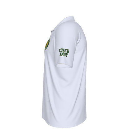 Men's Sturbridge Girls Softball UV Protection Polo - Coach's White Edition (Personalized)