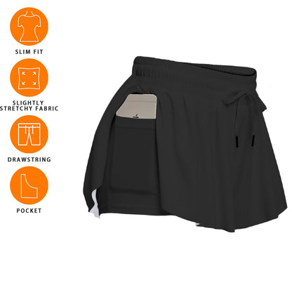 TYFC Women's Butterfly Sport Skorts With Pocket