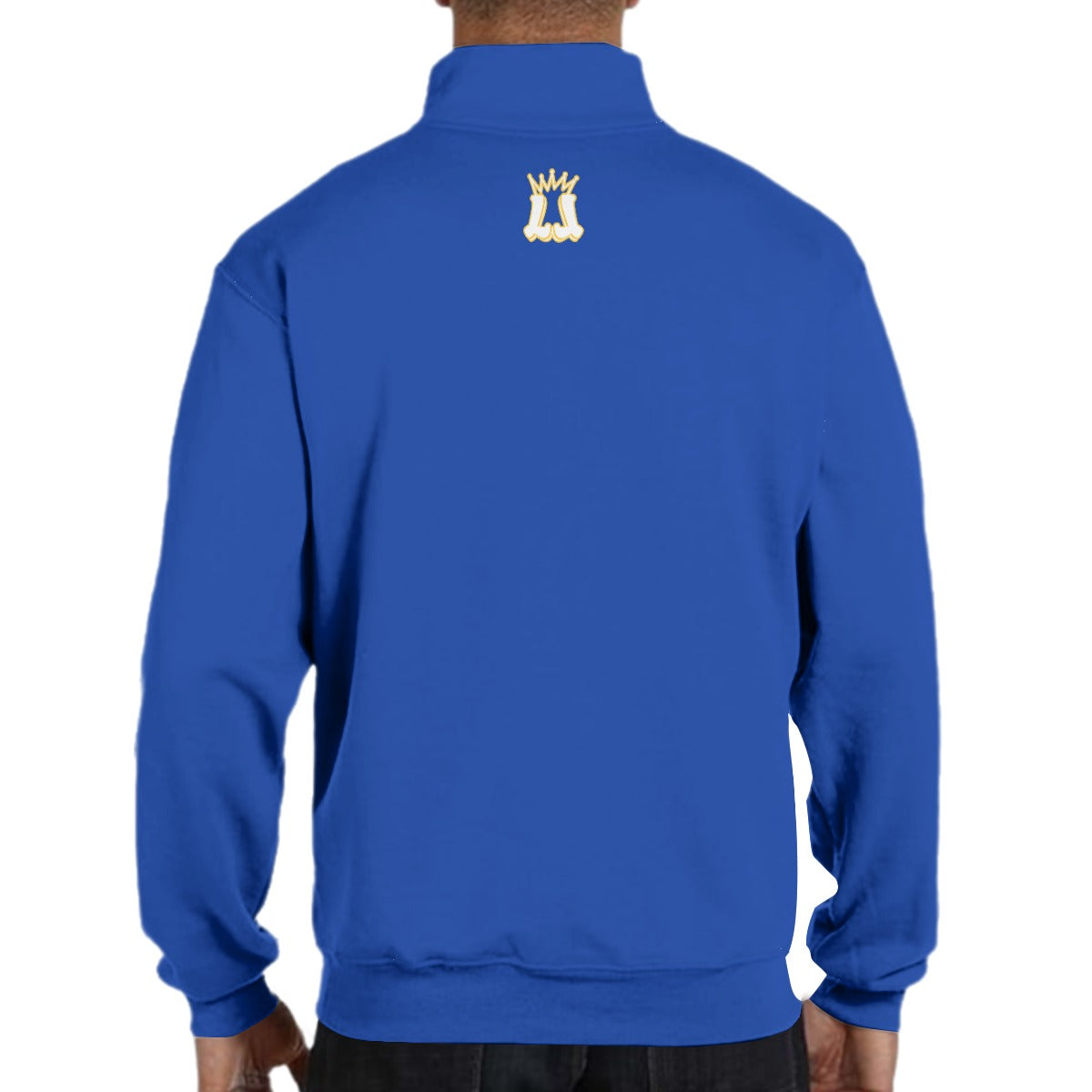 Adult Unisex Brimfield Little League 1/4 Zip Placket Pullover - Blue Edition