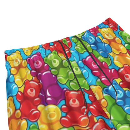 All-Over Print Adult Mesh Shorts: Gummy Bear Print