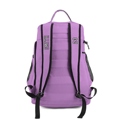 Personalized Soccer Sports Bag, Custom Name Backpack, Lilac Edition
