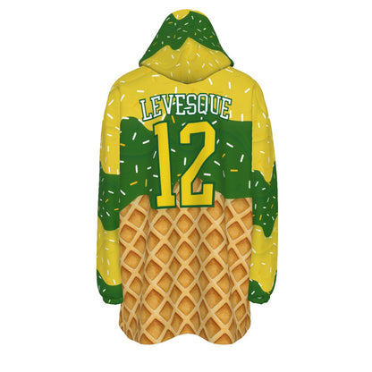 Adult Warriors Cheer Blanket Hoodie - Drip Edition (Personalization Optional)