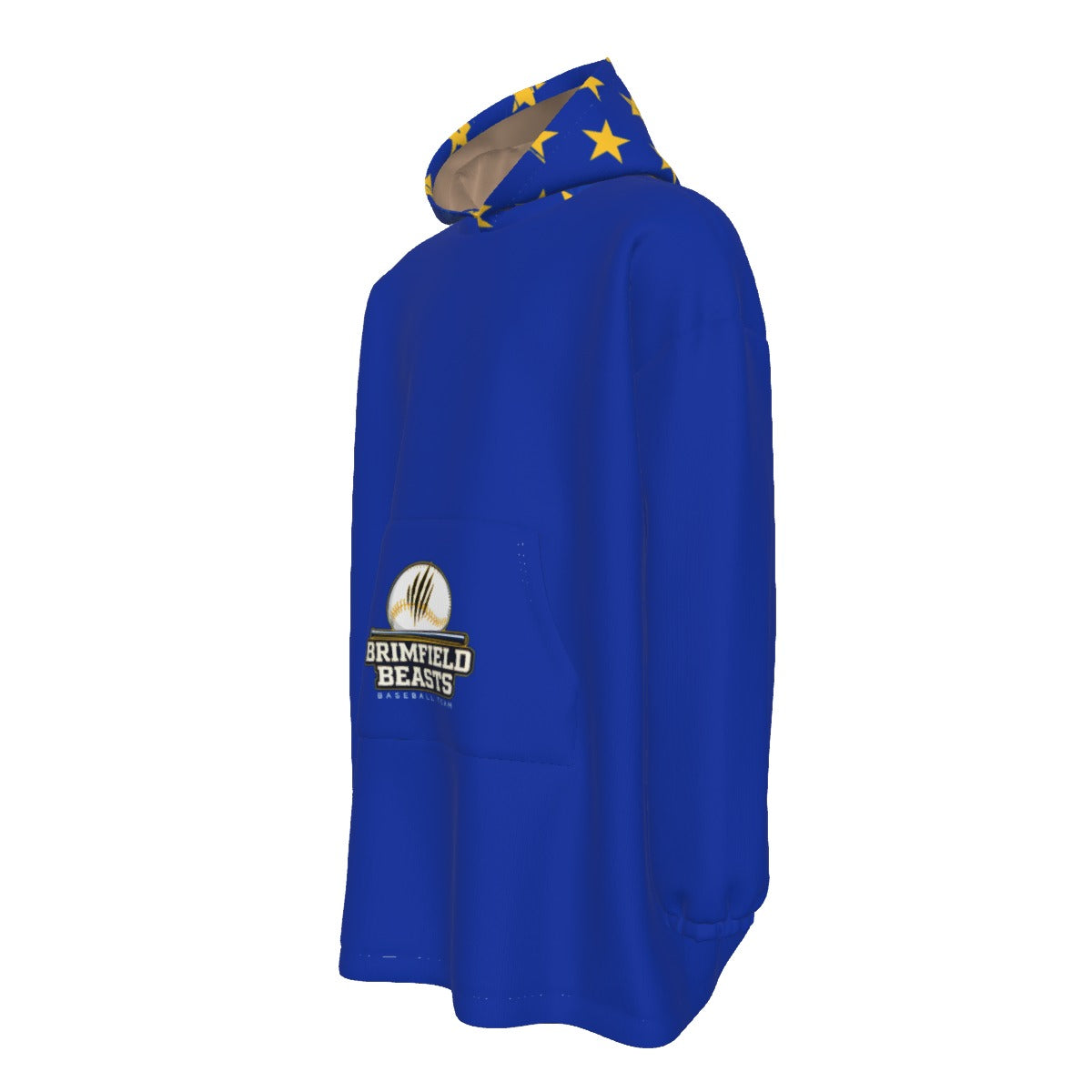 Adult Brimfield Beasts Blanket Hoodie- Blue Flag Edition