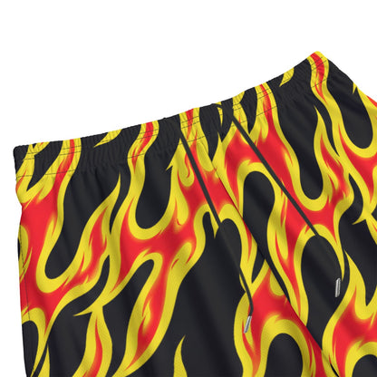 Teen/Adult Central Ma Chaos Flame Mesh Shorts (no inner liner)