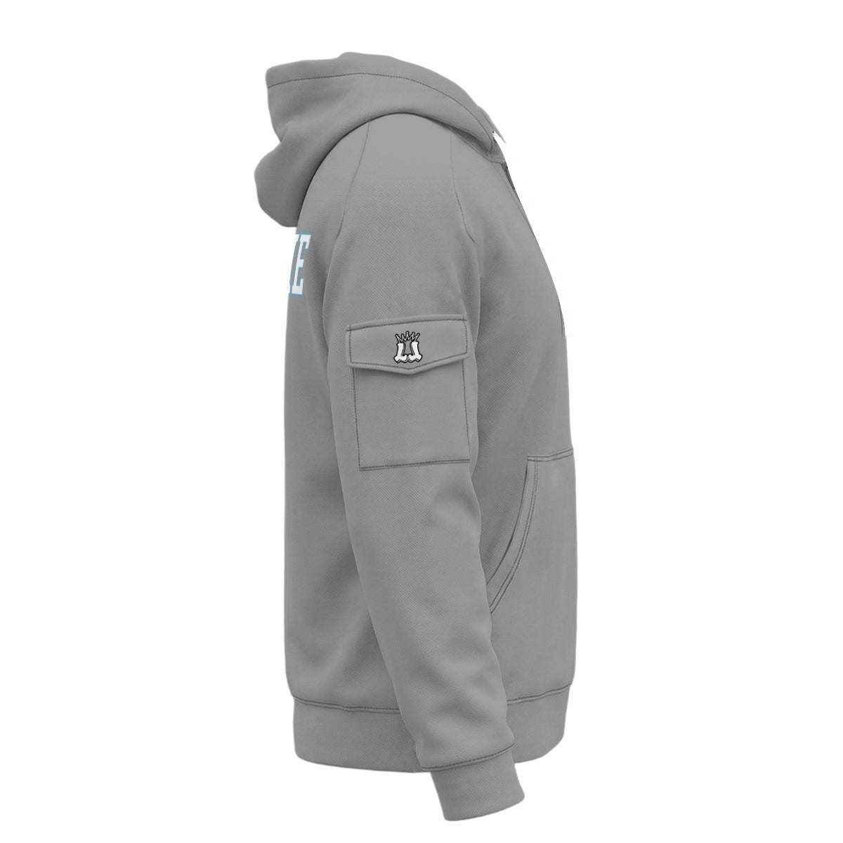 Storm Unisex Adult Half-Zip Hoodie (Gray - Personalized)