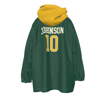 Youth Sturbridge Softball Sherpa Heavy Fleece Hoodie Blanket - Green/Gold (Personalized)