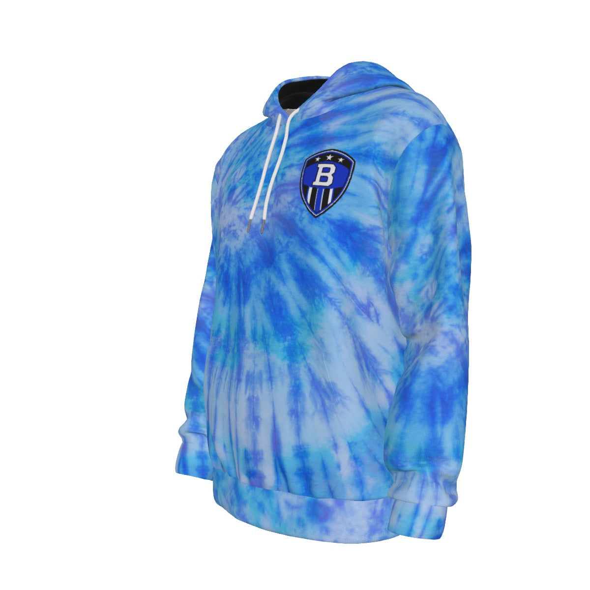 Adult Brimfield Soccer Blue Tie Dye Fleece-Lined Hoodie