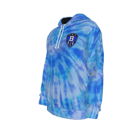 Adult Brimfield Soccer Blue Tie Dye Fleece-Lined Hoodie