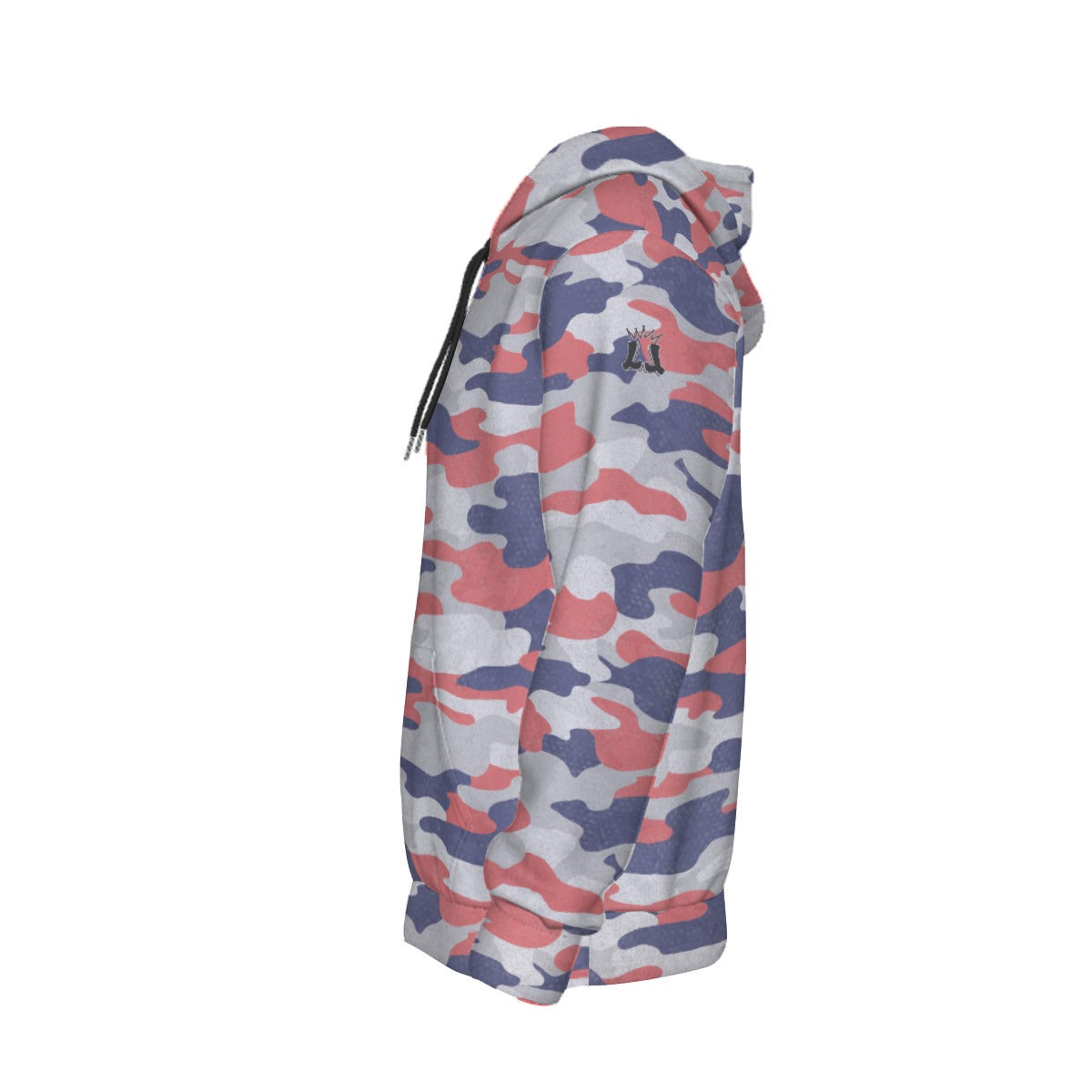 Adult Unisex Patriotic Camo Distressed Baseball Hoodie