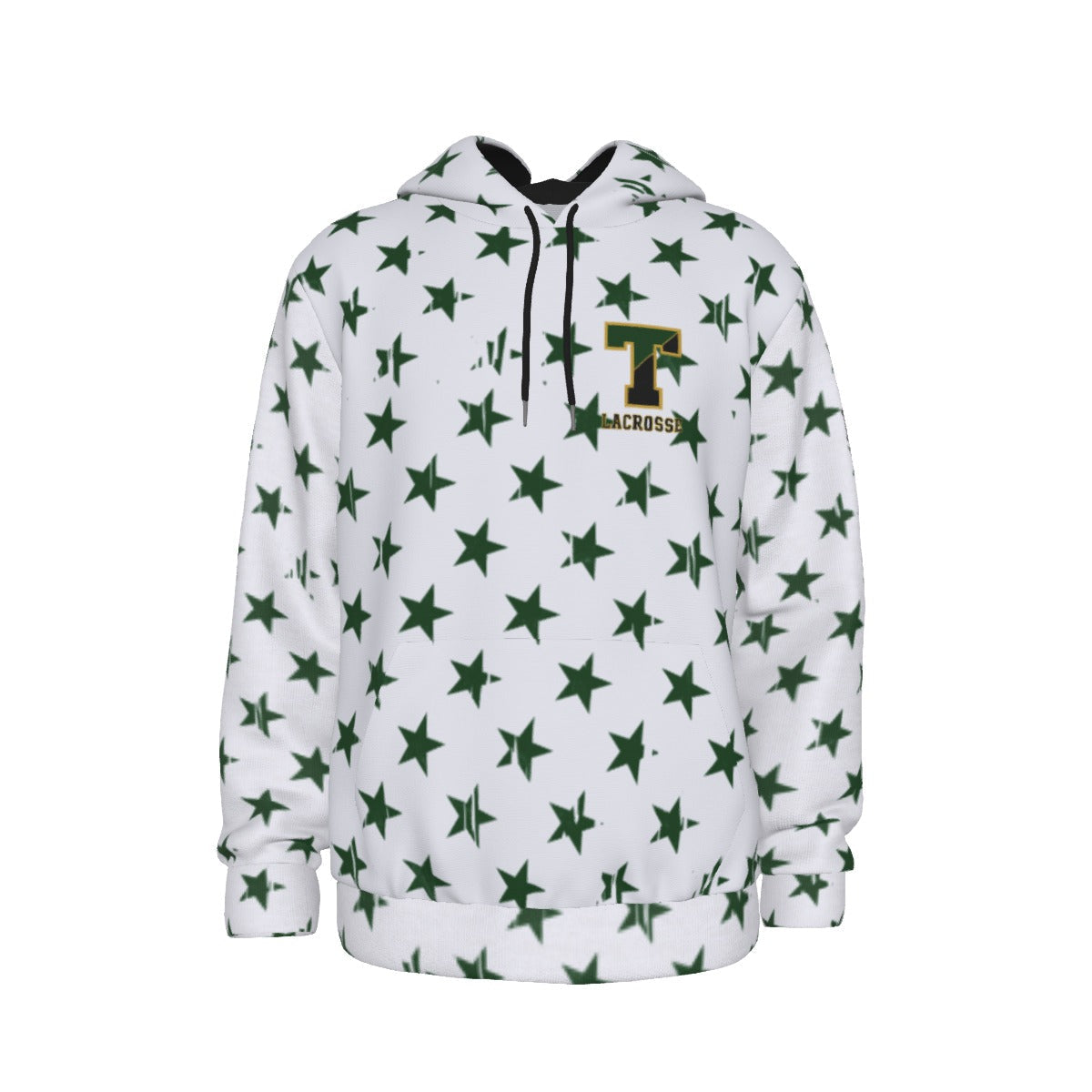 Adult TRYLAX Girl's Flag and Star Hoodie (Personalized)