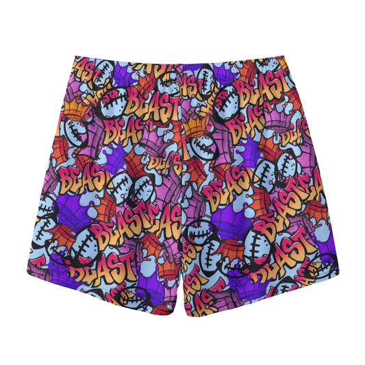 Adult Beast Mode Graffiti Football Shorts