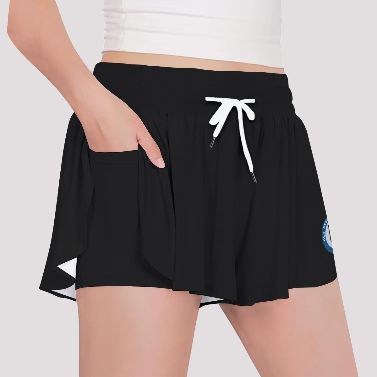 Girls OSA Butterfly Shorts, Black Edition