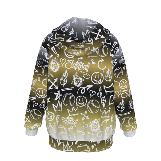 Youth Brimfield Inferno Grafient Graffiti Softball Hoodie