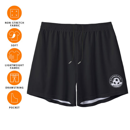 Teen/Adult Sturbridge Soccer Mesh Shorts - Black (no inner liner)