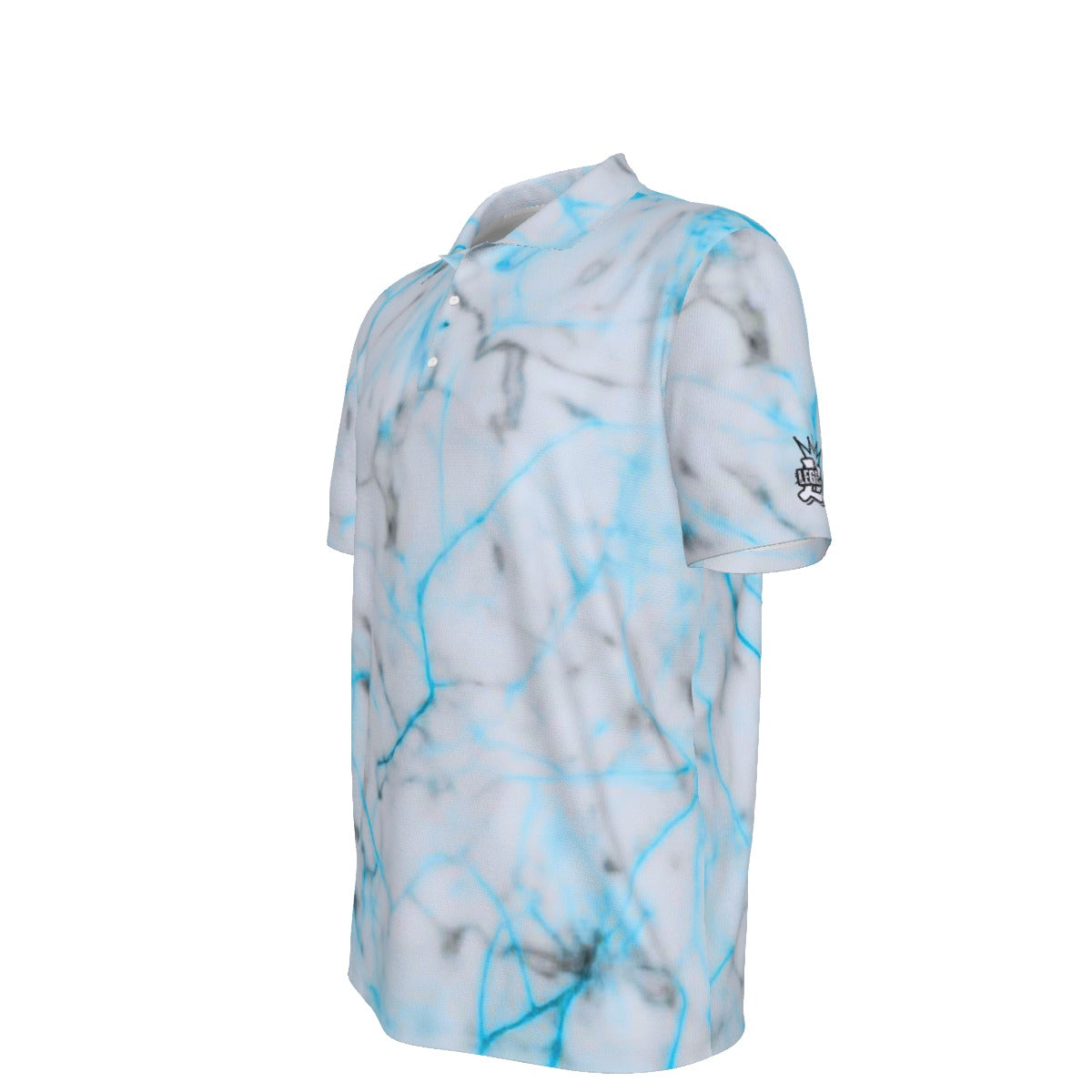 Men's UV Protection Polo Shirt, Marble Swirl Design