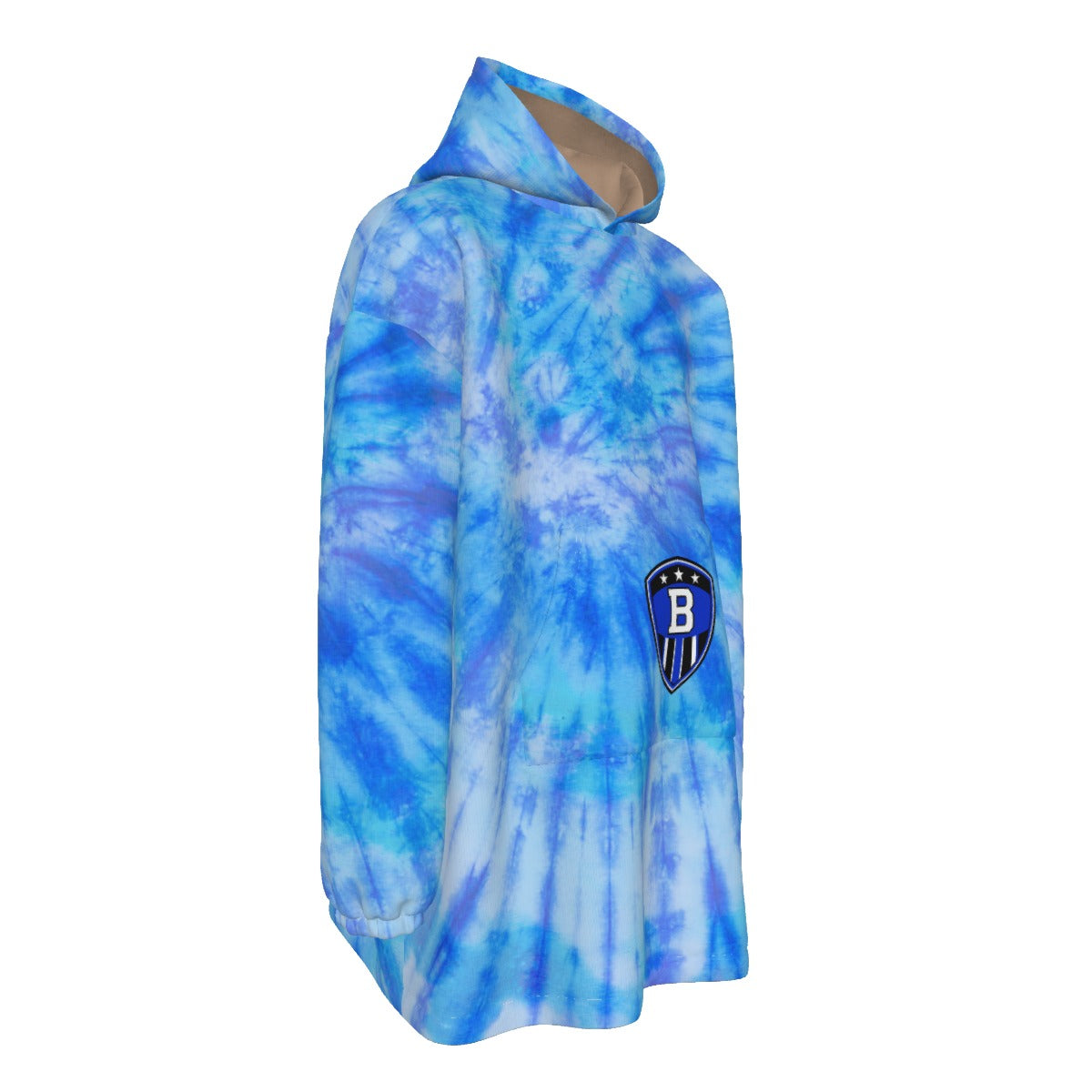 Adult Brimfield Soccer Tie Dye Blanket Hoodie