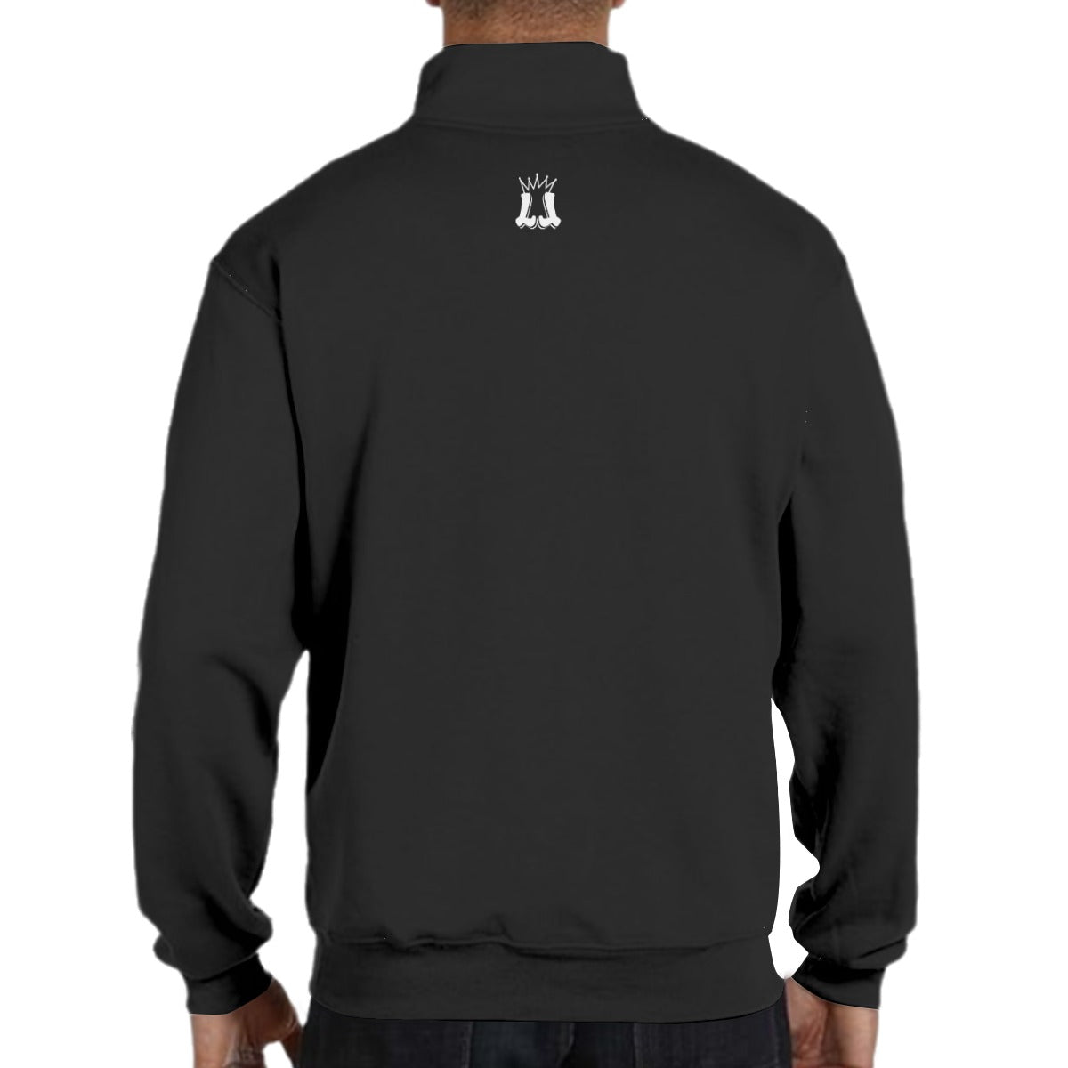 Adult Unisex Sturbridge Softball Half-Zip Placket Pullover - Black Edition