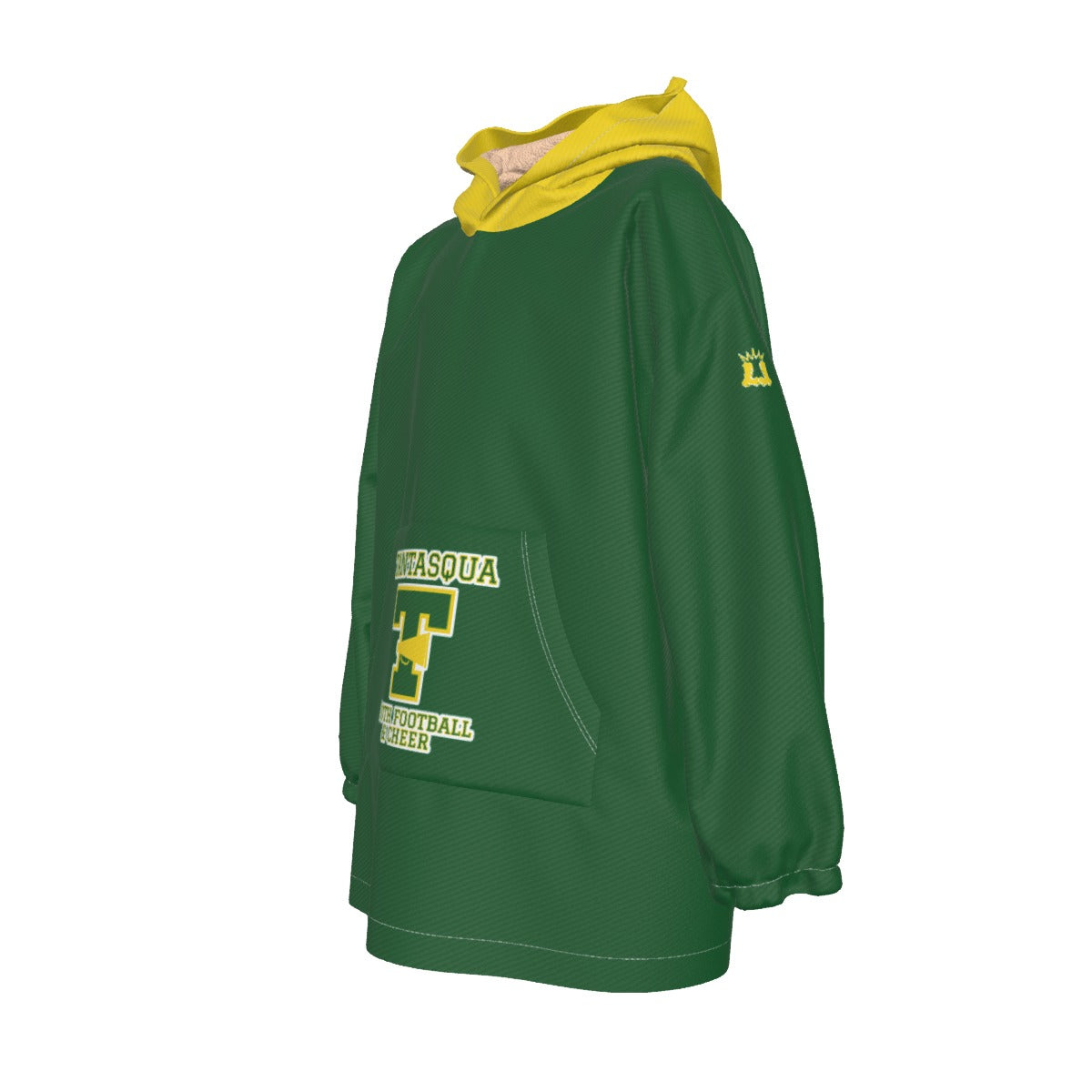 Youth Warriors Cheer Blanket Hoodie - Green Edition (Personalization Optional)
