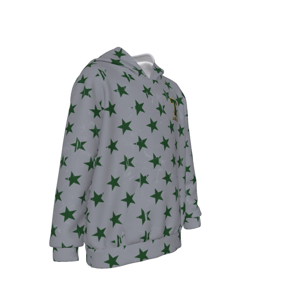 Youth TRYLAX Gray Flag and Stars Hoodie- Girl's Edition (Non-Personalized)