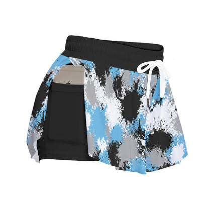 Women's Butterfly Sports Shorts - Paint Splatter Edition