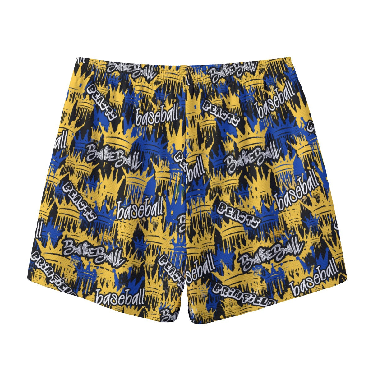 Adult Brimfield Beasts Baseball Dripping Crowns Mesh Shorts (no inner liner)