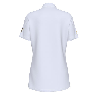 Women's Brimfield Baseball UV Protection Polo - White (Personalized Coach's Edition)