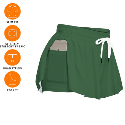 Women's Sturbridge Soccer Butterfly Shorts, Green
