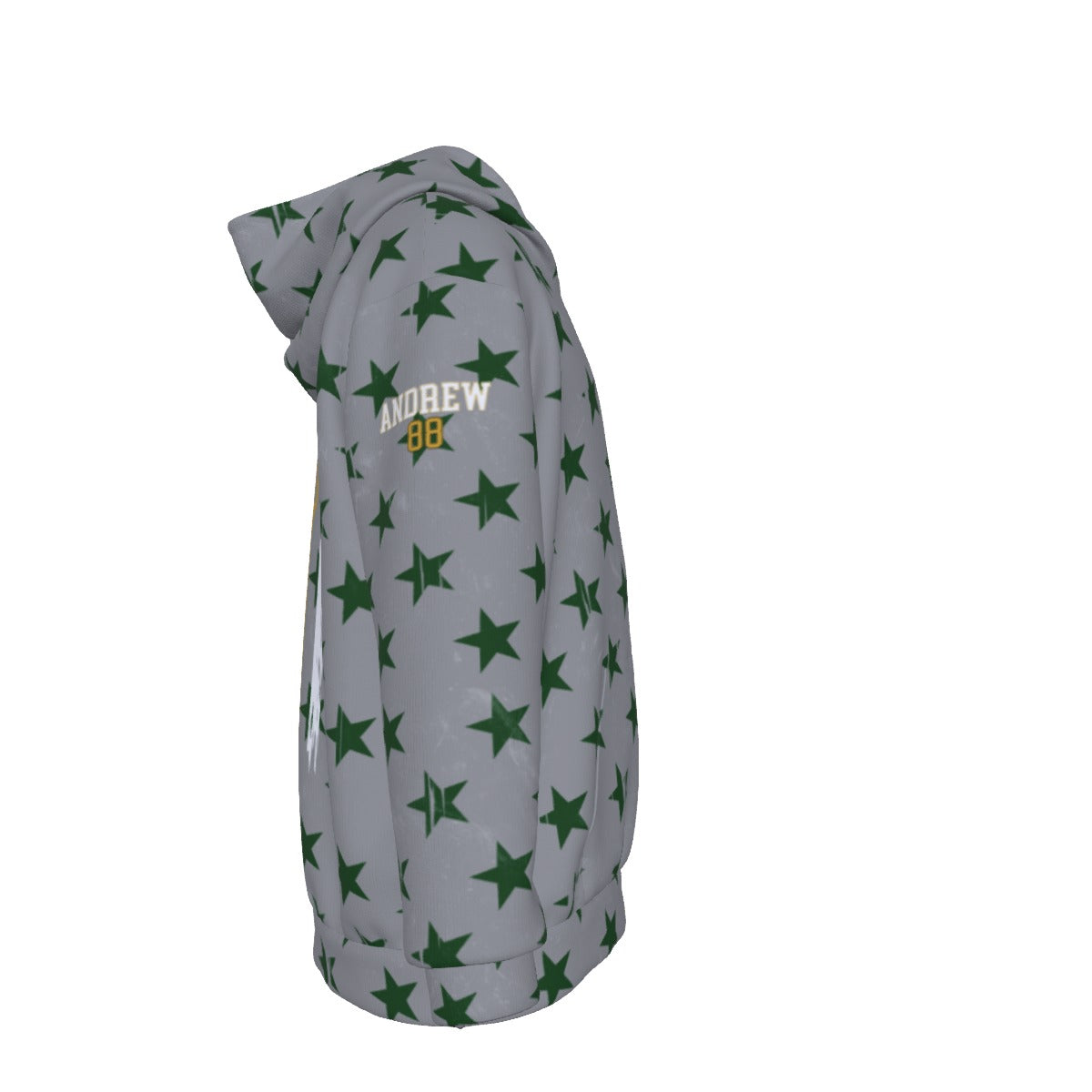 Youth TRYLAX Gray Flag and Stars Hoodie-Boy's Edition (Personalized)