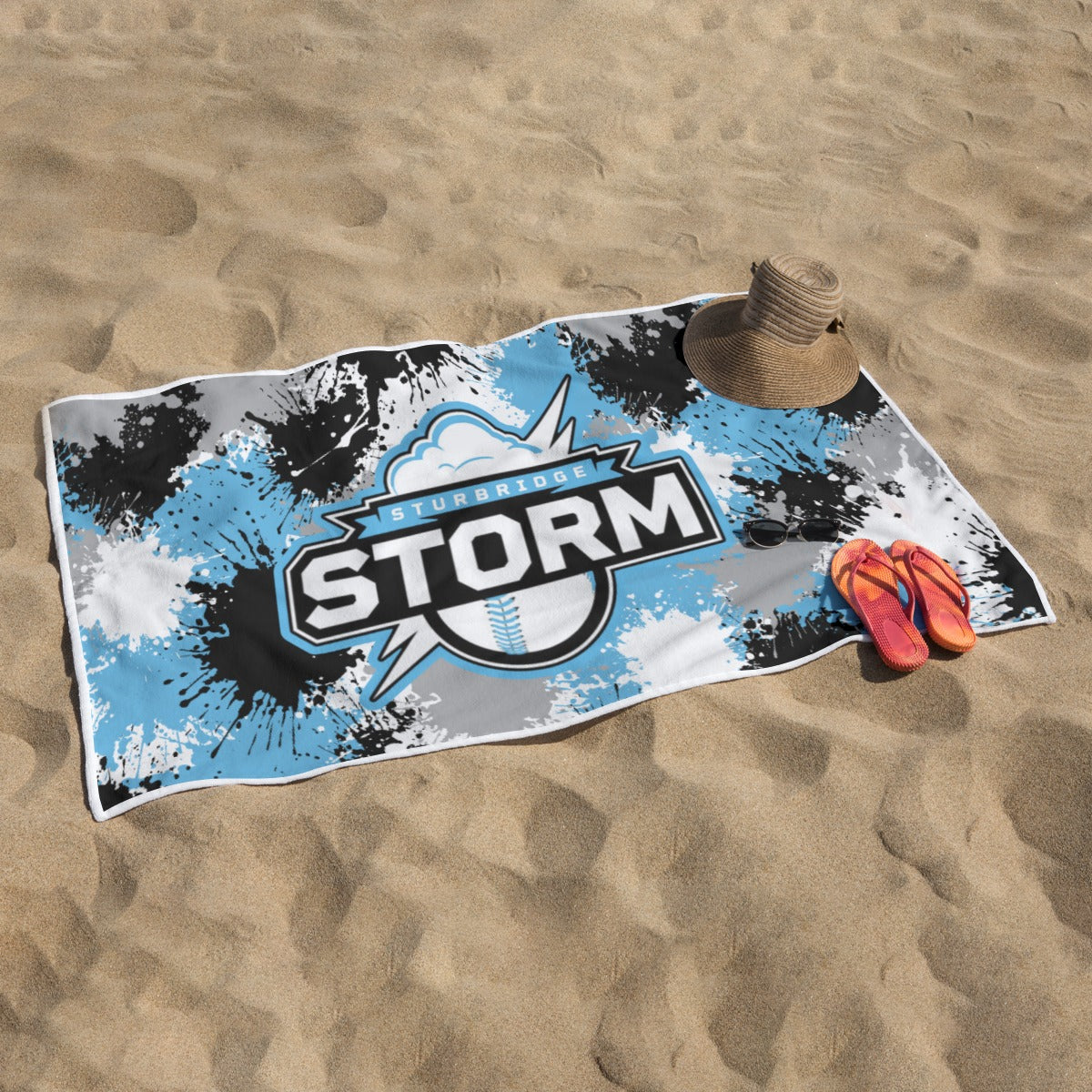Storm Lightweight Quick-Drying Beach Towel, Paint Splatter Edition