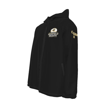 Adult Brimfield Beasts Windproof/Waterproof Jacket - Black, Player's Edition (Personalized)