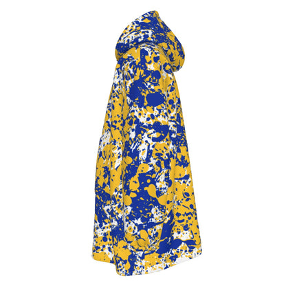 Adult Brimfield Baseball Sherpa Lined Blanket Hoodie - Paint Splatter Edition