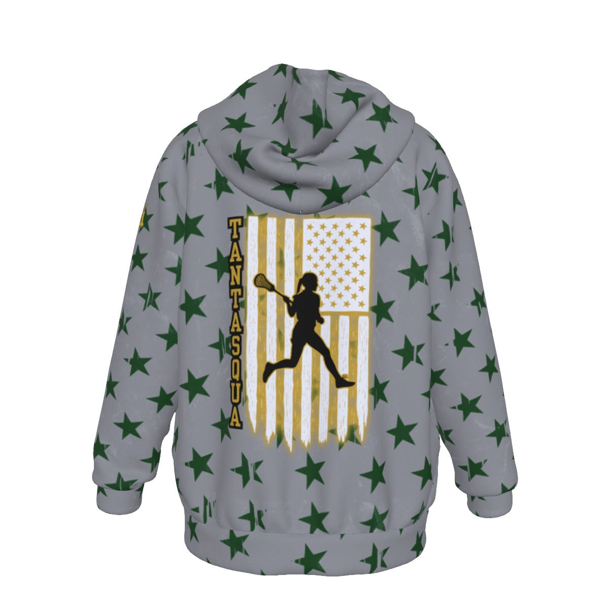 Youth TRYLAX Gray Flag and Stars Hoodie- Girl's Edition (Non-Personalized)
