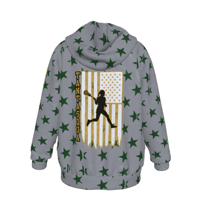 Youth TRYLAX Gray Flag and Stars Hoodie- Girl's Edition (Non-Personalized)