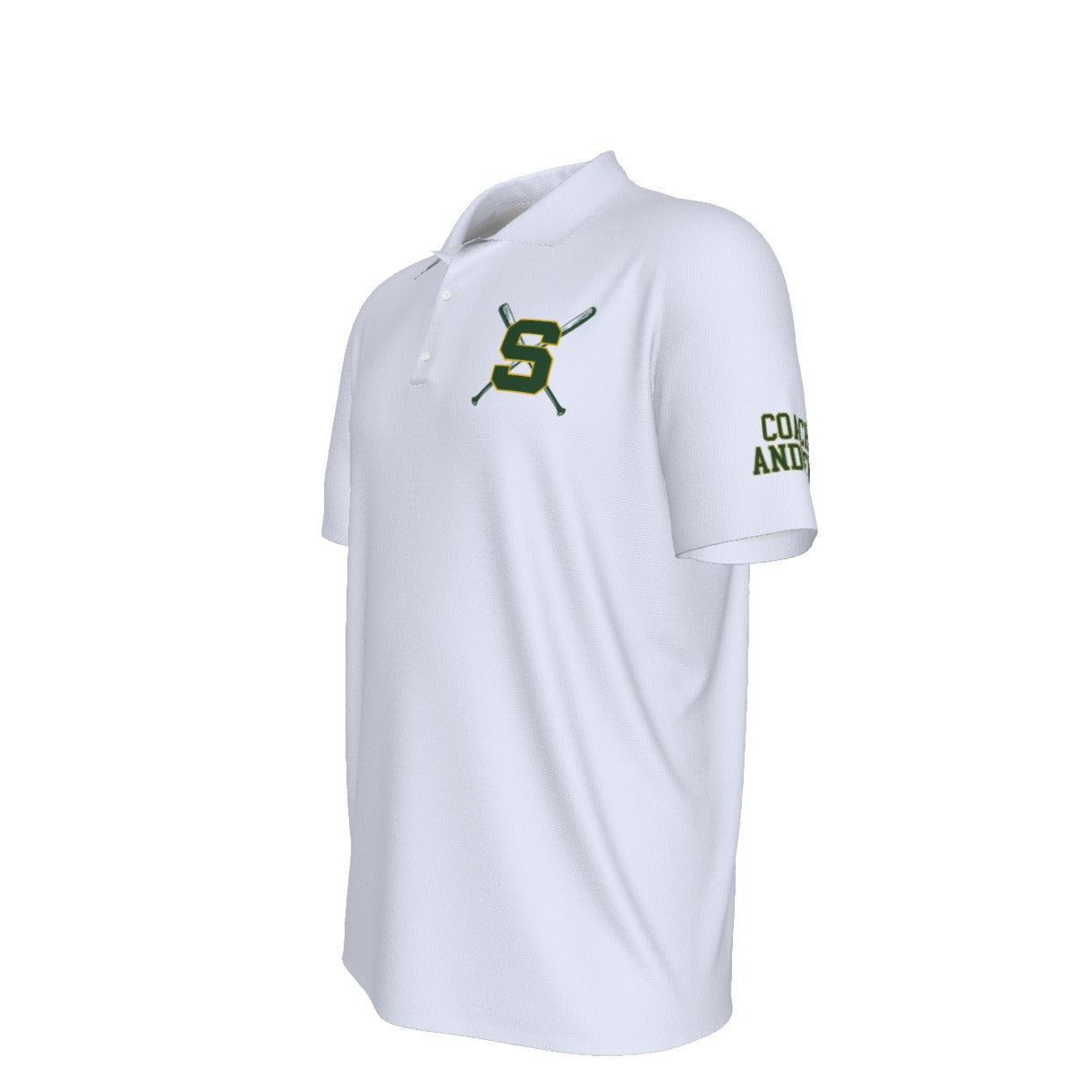 Men's Sturbridge Little League UV Protection Polo - Coach's White Edition (Personalized)