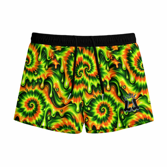 Youth Green Orange Slime Hallowee Shorts