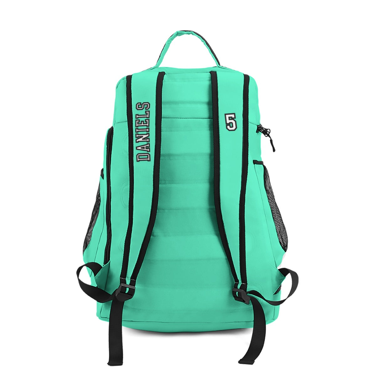 Large Custom Volleyball Sports Bag, Personalized Teal Edition