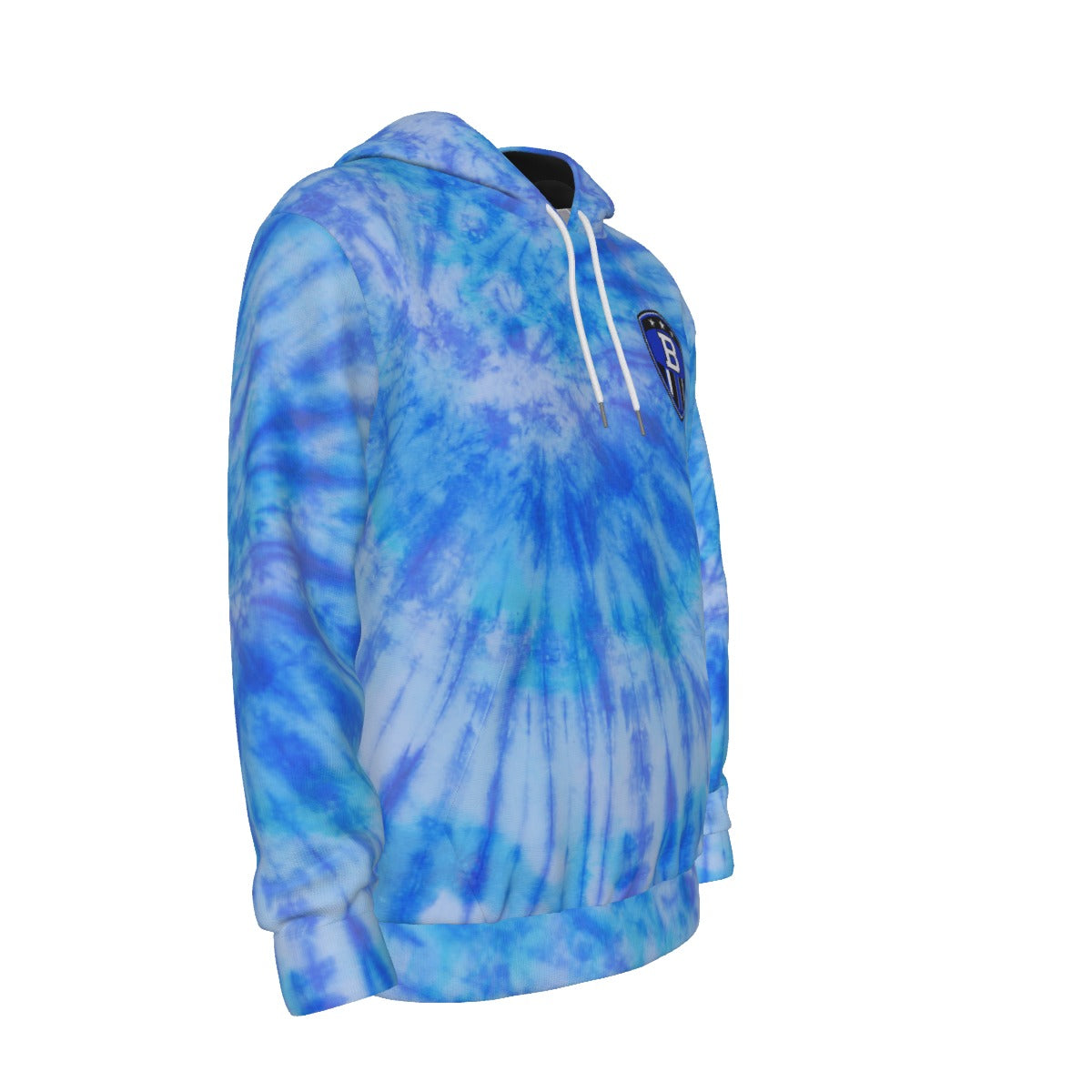 Adult Brimfield Soccer Blue Tie Dye Fleece-Lined Hoodie