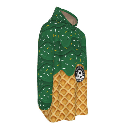 Adult Sturbridge Soccer Sherpa Fleece Hoodie Blanket Drip Edition (Personalization Available)