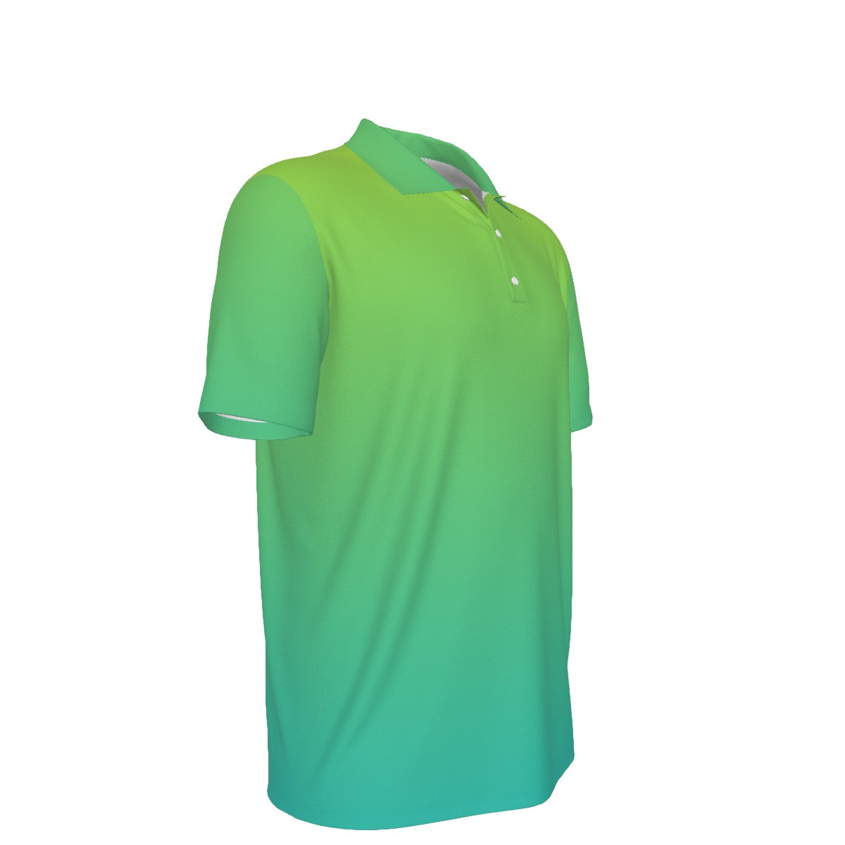 Men's Gradient Green UV Protected Polo Shirt