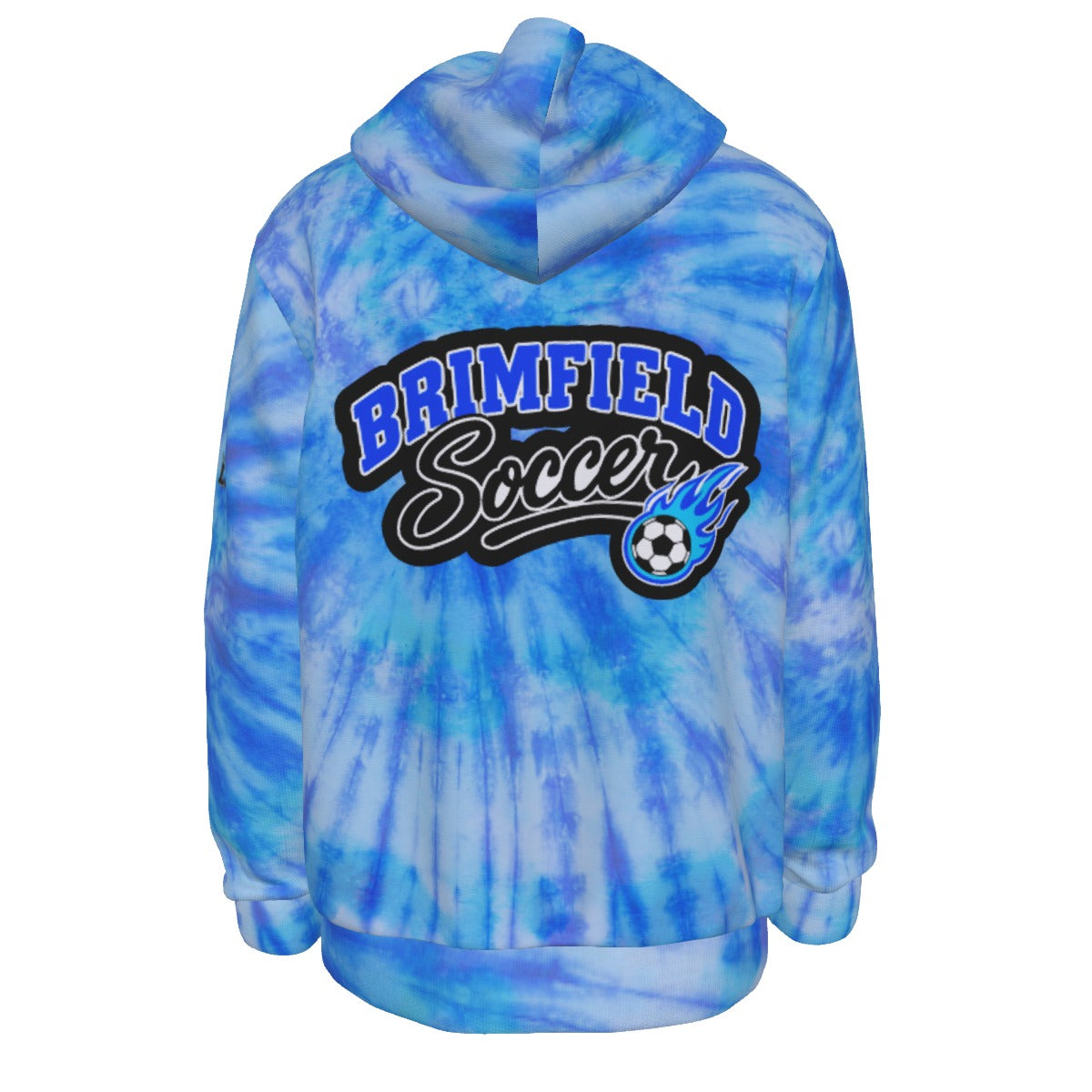 Adult Brimfield Soccer Blue Tie Dye Fleece-Lined Hoodie