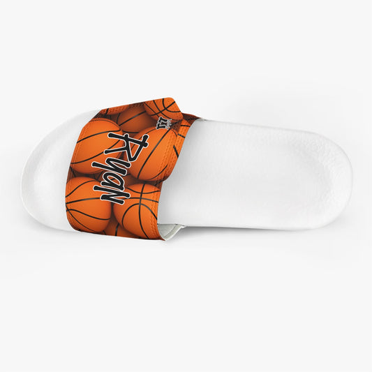 Men's Personalized Name Basketball Slides