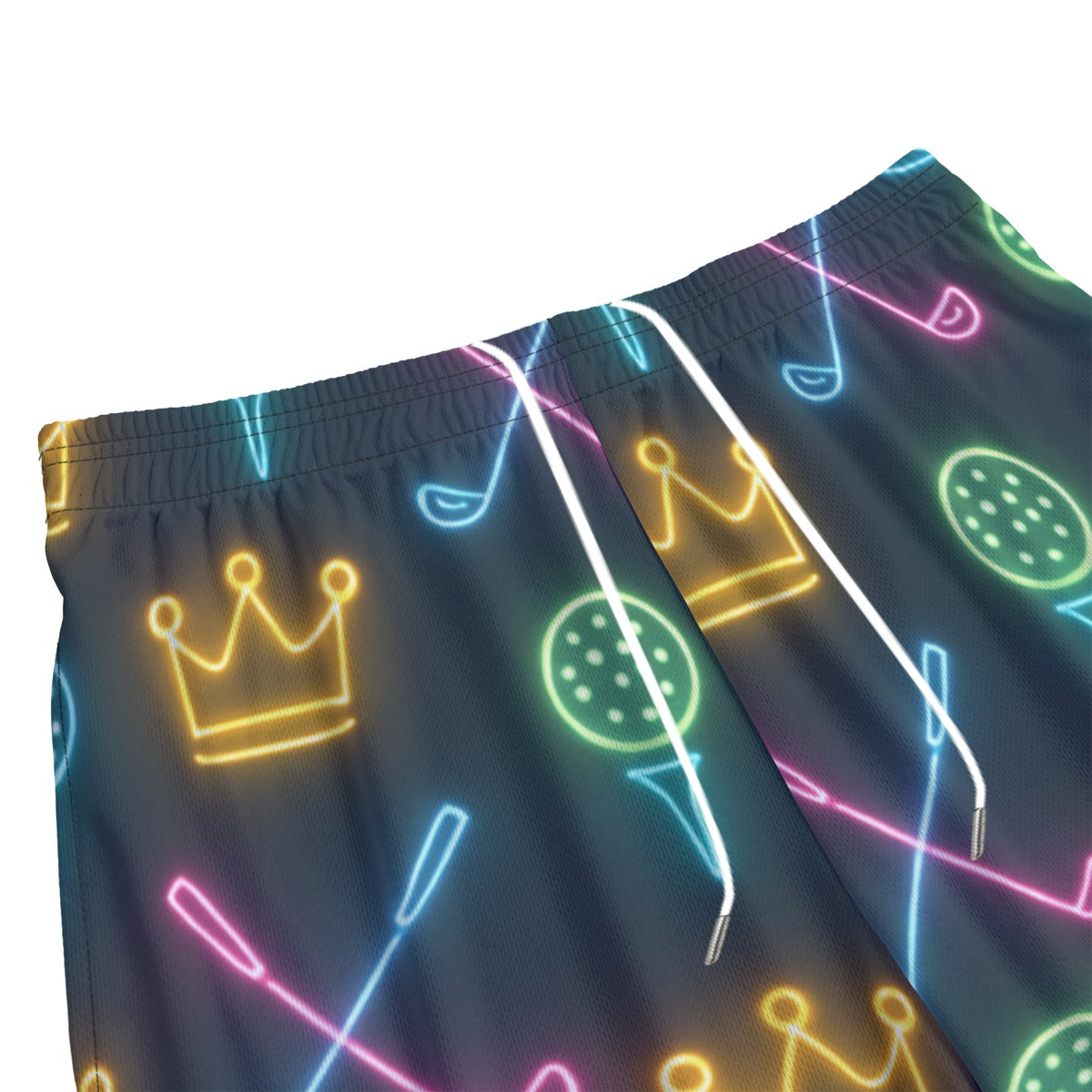 All-Over Print Adult Golf Design Neon Mesh Shorts