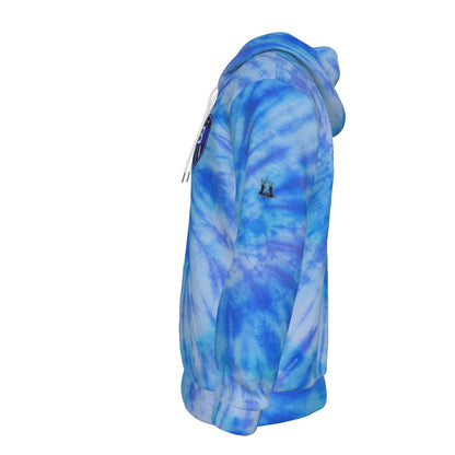 Adult Brimfield Soccer Blue Tie Dye Fleece-Lined Hoodie